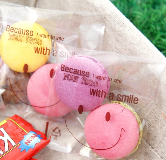 透明smile笑脸烘培饼干袋/自粘袋/西点心/小礼物品饰品袋10*10cm