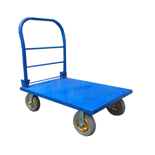 Trolley Pull Folding Flatbed Truck Push Truck Four-wheel Trolley Truck Trailer Cargo Pull Truck Iron