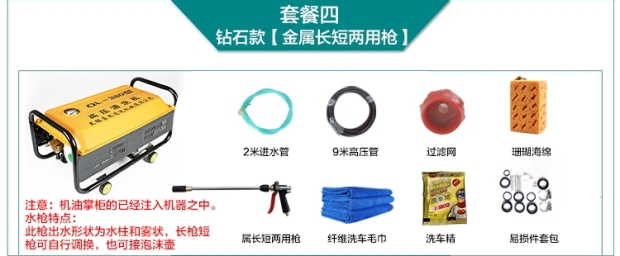 Portable car washer high pressure 220v car brush water pump artifact washer water gun household tools black cat car washer