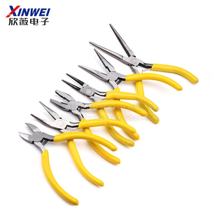 Mini pliers pointed mouth needle mouth inclined mouth snap spring wire bent nose pliers manual DIY tools 5 inch mini pliers