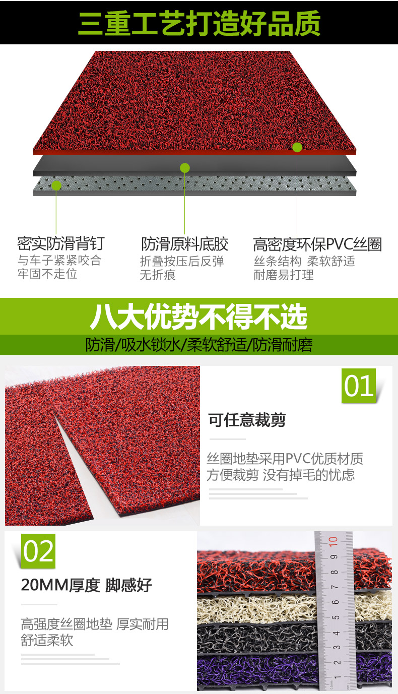 Motorcycle and Electric Vehicle Foot Mat, Non-Slip Wire Loop Pedal Mat, Universal Electric Scooter Foot Mat, Self-Cut Diy, Waterproof