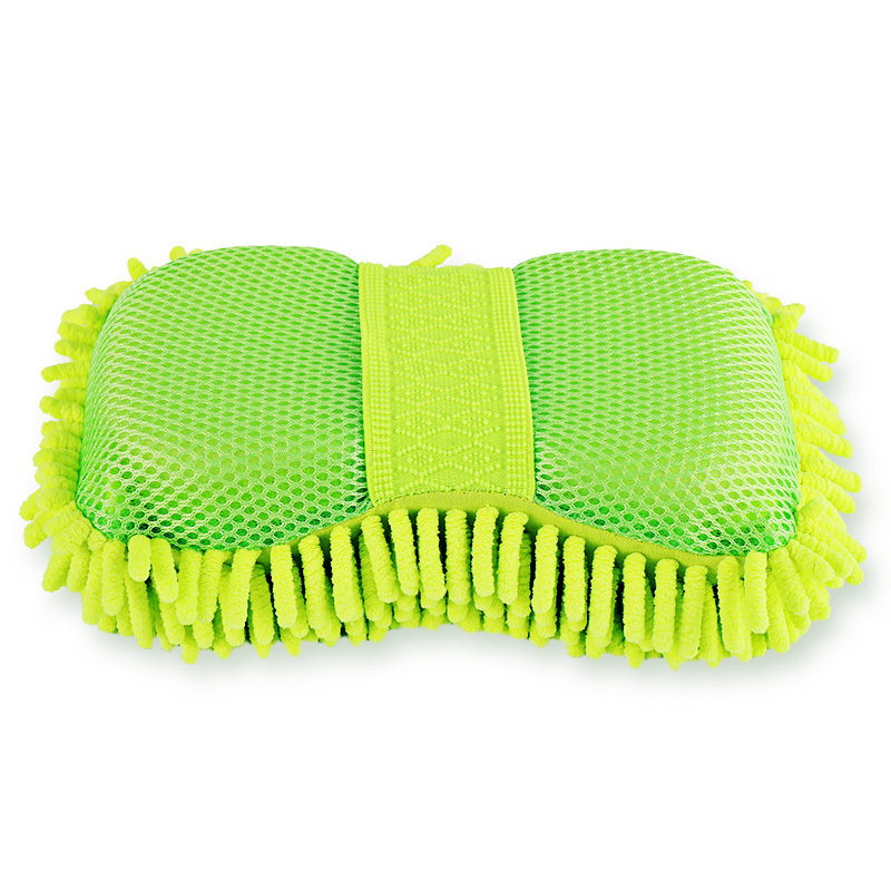 Chenille Car Wash Sponge, Thickened Fluorescent Green Car Cleaning Mop, Soft and Portable Automotive Supplies