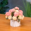 Light gray milk powder fortune ball butterfly