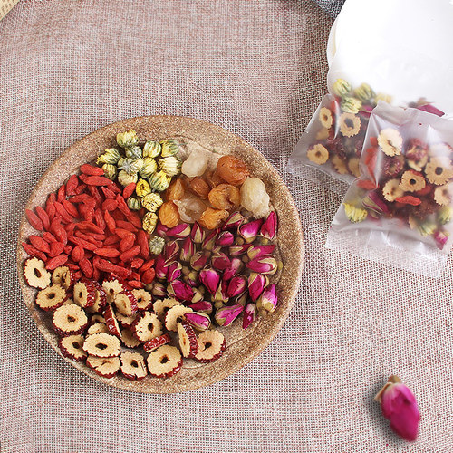Corn Cob, Longan, Red Date, Goji Berry, Chrysanthemum, Cassia Seed, Ginseng Five Treasure Combination Health Tea, Herbal Tea, Original Manufacturer