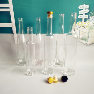 Fruit Wine Bottle Empty Glass Home-Brewed Wine 0.5kg Fine White Crystal Material Transparent Beverage Sealed Bottle Lead-Free