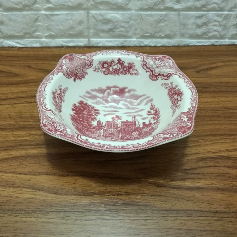 Сервиз Wedgwood Red Castle Series: элегантные западные обеденные тарелки, европейская тарелка-супница, чашки и блюдца