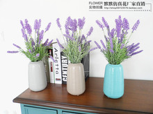 花 假花 塑料花 12叉熏衣草 成品插花 套装带盆