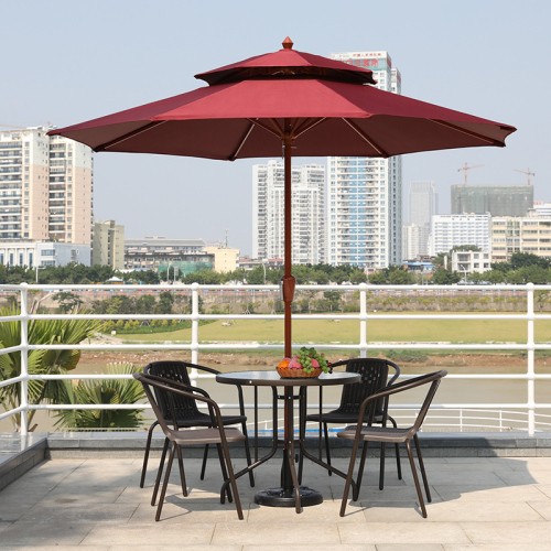 Outdoor table and chair set with umbrella rattan chair, three-piece outdoor chair, balcony outdoor furniture, small tea table, wrought iron courtyard table and chair