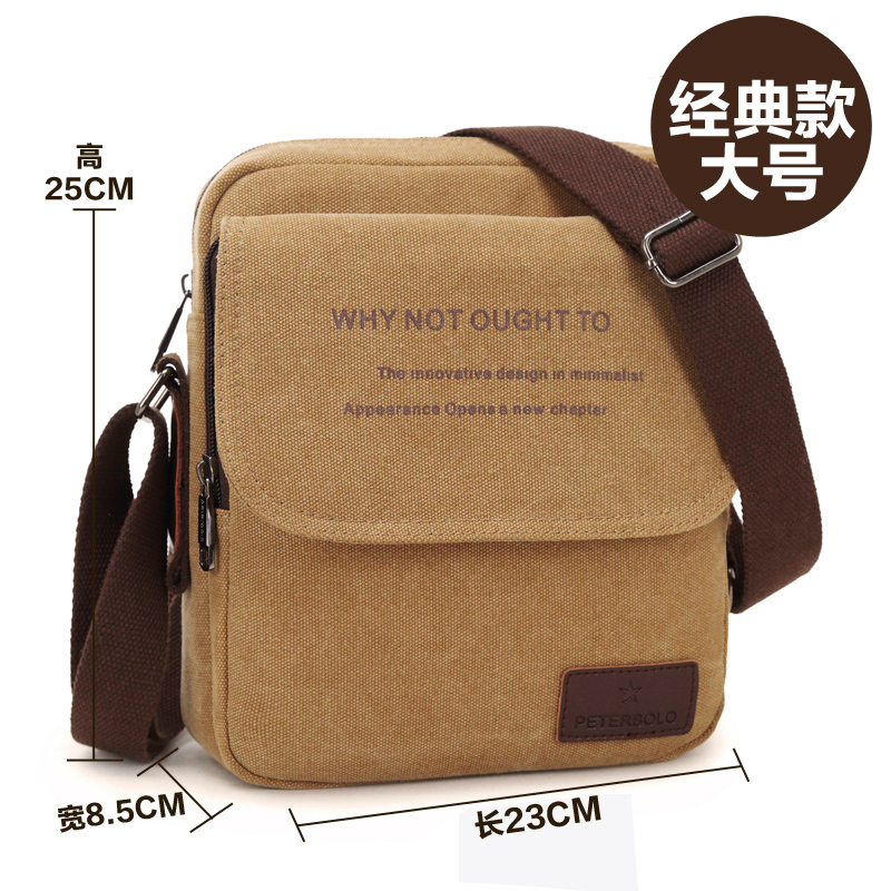 Bolso de lona para hombre, bolso de hombro, bolso de lona informal de estilo coreano para hombre, bolso cruzado de negocios, bolso cruzado pequeño, mochila, informal urbano