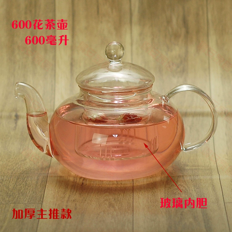 Glass tea set, fruit flavored tea, teapot