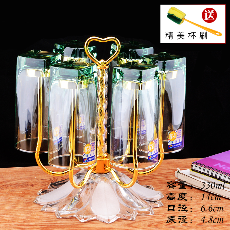 Golden, square, green, 330 ml