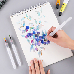 Soft Tip Pen, Water Injection Pen, Fountain Pen, Pointed Flat Head Water Storage Brush, Absorbent Pen, Watercolor Calligraphy Pen