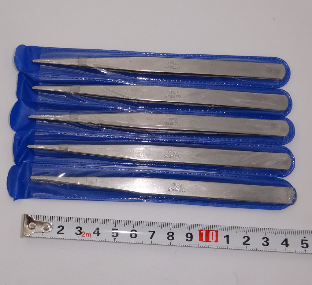 加厚 不锈钢镊子 线头钳子眉毛夹子  家用服装厂圆尖头电子维修工