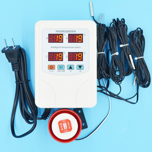 9904 four-way temperature test alarm multi-way high and low temperature alarm upper and lower limit digital display adjustable temperature control host