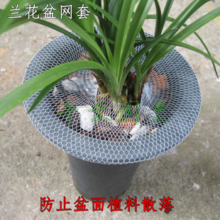 Plastic net anti-planting material scattered flowerpot net cover special flowerpot net cover planting material protection net orchid flowerpot net cover