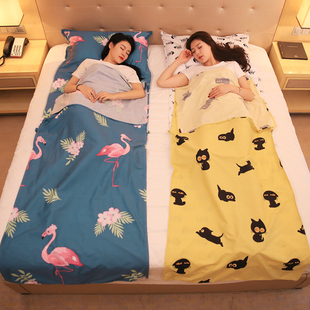 Pure Cotton Travel Anti-Dirty Sleeping Bag Portable Double Business Trip Quilt Cover Hotel Stay Anti-Dirty Quilt Cover Bed Sheetss