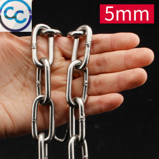 Ll304 Stainless Steel Chain Iron Chain Pet Dog Iron Chain Iron Ring Chain Chandelier Clothes Drying Iron Chain 5mm Thick Lock
