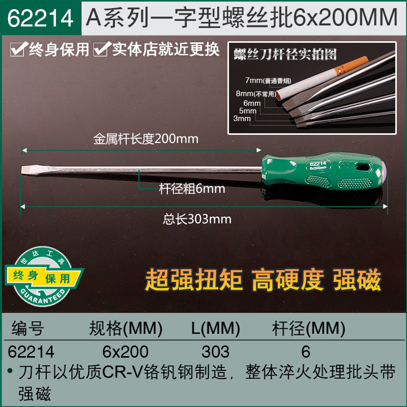 Destornillador Shida combinación de destornillador de una palabra para computadora portátil destornillador pequeño de boca plana 62202
