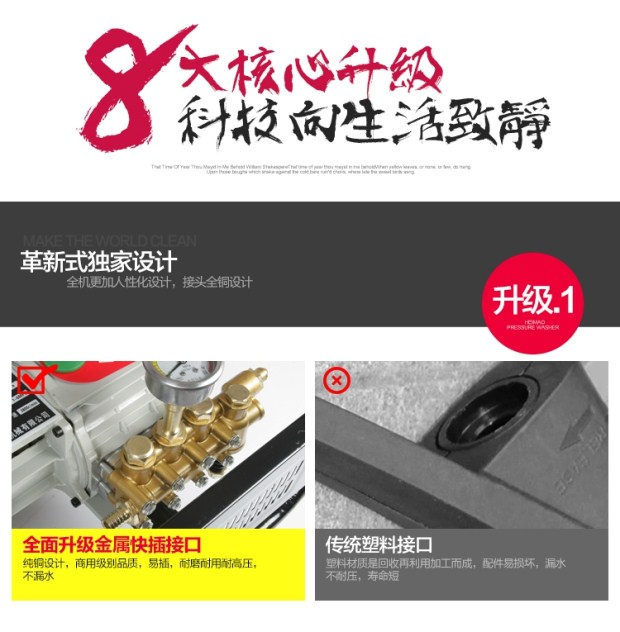 Portable car washer high pressure 220v car brush water pump artifact washer water gun household tools black cat car washer