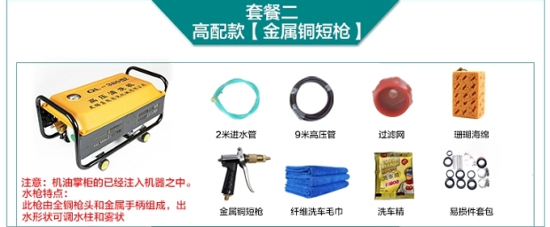 Portable car washer high pressure 220v car brush water pump artifact washer water gun household tools black cat car washer