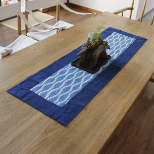Japanese-style Yunnan Dali tea table table flag grass dyed slub long table cloth pastoral ethnic wholesale