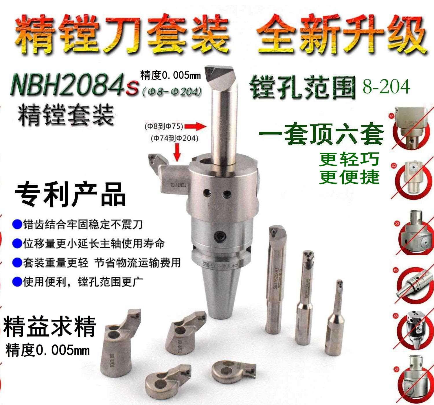 BT40 NBH2084S 微调精镗刀套装/微调精镗头/加工镗刀/镗孔器