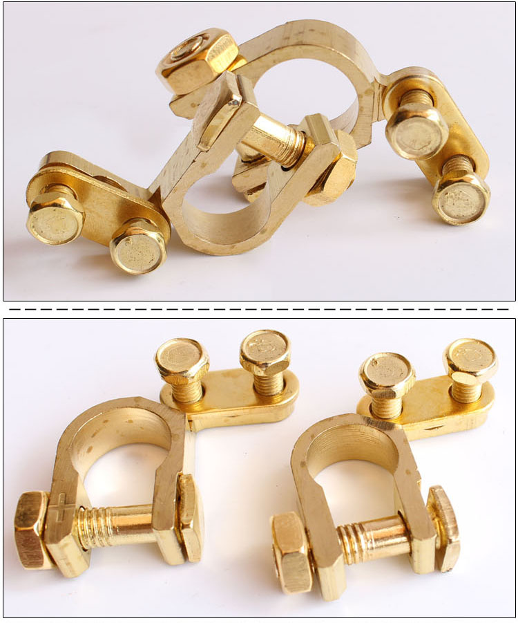 Car battery battery clip thickened pure copper pile head terminal power-off chuck battery column connector clip