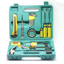 车险工具12件套礼品工具箱 家用工具盒家庭工具套装组合工具包邮