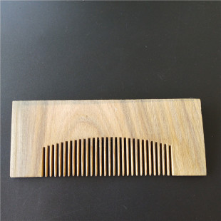 Green Sandalwood Handmade Wooden Semi-Finished Comb Material DIY Wood Semi-Processed Comb Blank with Teeth Already Opened