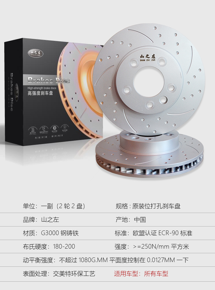 Dedicated Audi Q5 Original Upgrade A4L Perforated Q7 Front Rear Brake Disc