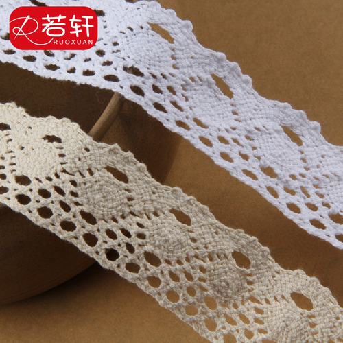 10 meters long lace accessories decorative lace edge tassel white black handmade DIY curtain wide fabric cotton edge