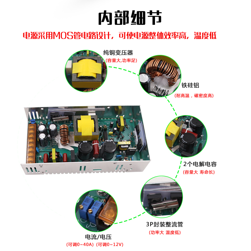 Mingwei S / MS - 500W DC 0 - 12V 0 - 24V voltaje ajustable fuente de alimentación de conmutación industrial transformador de 24 voltios 12