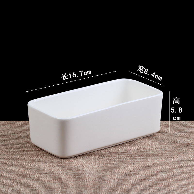 Pot gris oscuro rectangular