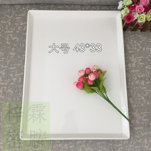 Wholesale A5 material melamine tableware 85 degrees C cake west point tray rectangular thick bread tray wholesale