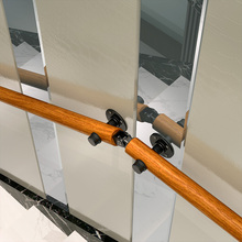 批欧式靠墙楼梯扶手实木别墅阁楼室内老人儿童木扶手家用走廊自装