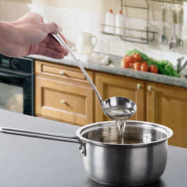 MX56 不锈钢火锅大汤勺家用长柄漏勺 厨房用品油炸捞勺捞面