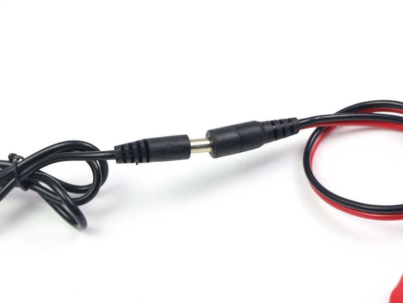 Battery clip DC male and female alligator clip battery connection DC head seat turn red and black clip line DC head line