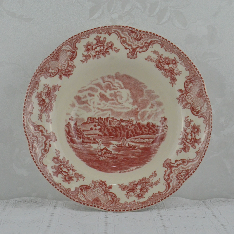 Сервиз Wedgwood Red Castle Series: элегантные западные обеденные тарелки, европейская тарелка-супница, чашки и блюдца