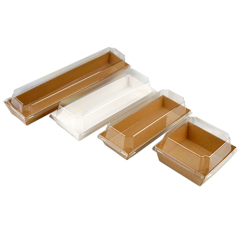 Caja de papel de plástico cuadrada de Kwai Le Caja de sándwich de papel Caja de polvo de pastel de punto oeste Caja de embalaje Puff Caja de embalaje sucia