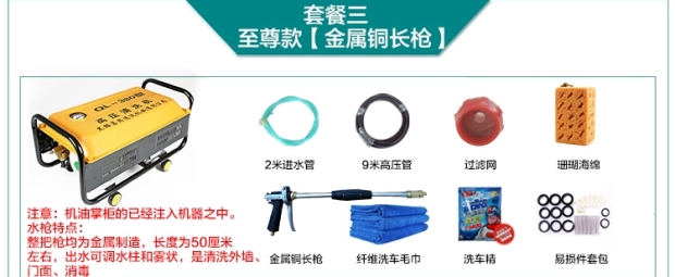 Portable car washer high pressure 220v car brush water pump artifact washer water gun household tools black cat car washer