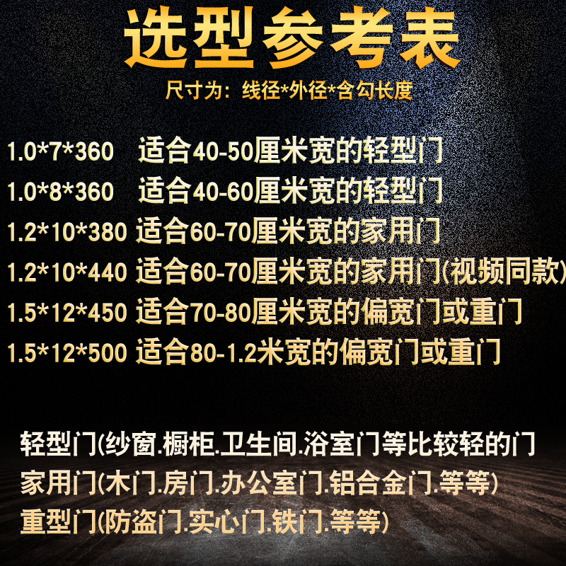 R2自动关门家用拉门防风拉簧弹簧闭门器纱门簧拉力拉伸弹簧