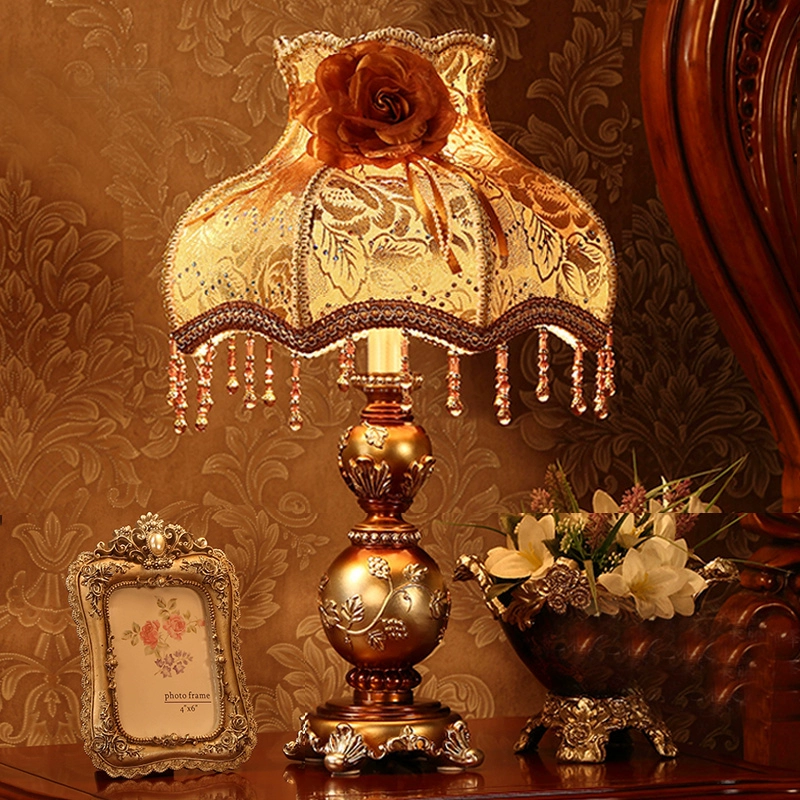 Праздничная лампа-фонарь для кровати, тканевая креативная ретро настольная лампа, американский стиль