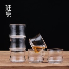 7bd耐热加厚玻璃小茶杯60ML高透明小品杯功夫品杯玻璃茶具中式