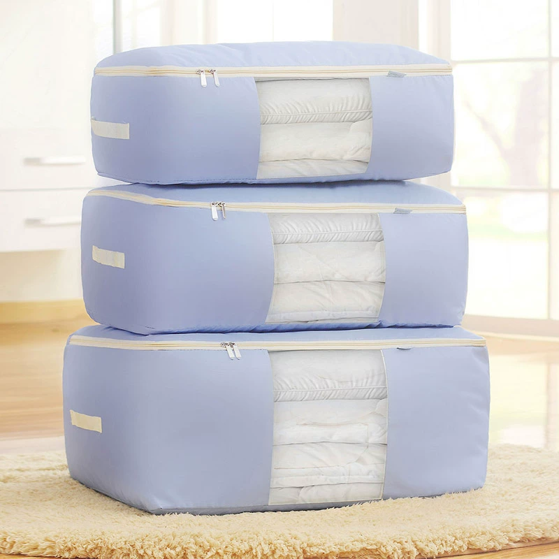Duvet, storage bag with zipper, luggage pack for moving, bedding