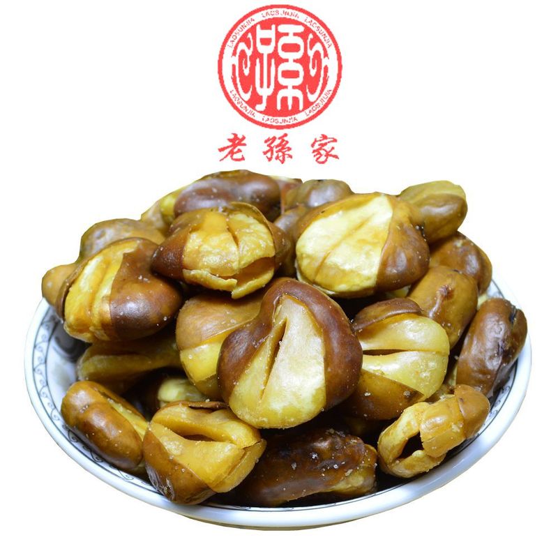 孫さんの家の炒め物140Gの蘭花豆の塩の年のお菓子のレジャーナッツの特産品の揚げたそら豆の包装|undefined