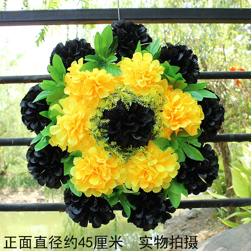 Хризантема, большой венок Цинмин, цветок, шелковый цветок, цветок для подметания могил, дешевый жертвенный цветок, декоративный цветок, оптовая продажа, цветок для кладбища