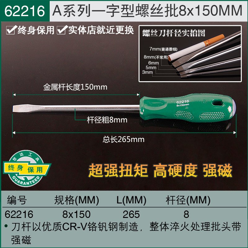 Destornillador Shida combinación de destornillador de una palabra para computadora portátil destornillador pequeño de boca plana 62202