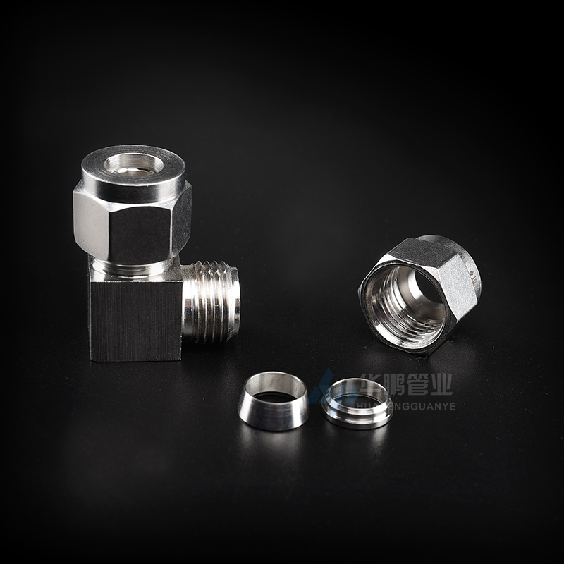 304 / 316 acero inoxidable manguito codo medio doble fijación instrumento tubo de suministro de gas de cobre 90 grados diámetro de variación ángulo recto doblado