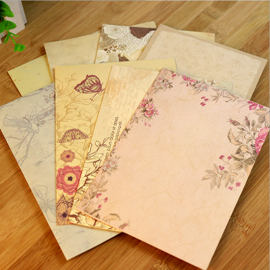 Retro European Romantic Flower Language Envelope Creative Fresh Love Letter Stationery Storage Envelope Stationery Envelope Set