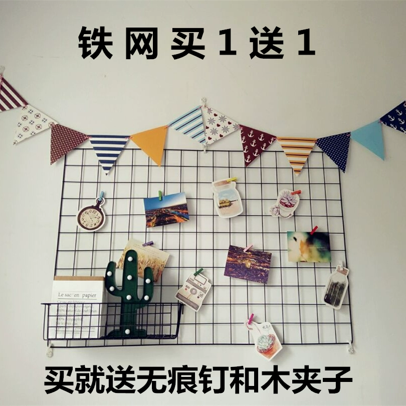 Минималистичная кованая сетчатая полка для фото на стену, металлическая сетка, дисплейная стойка из проволоки